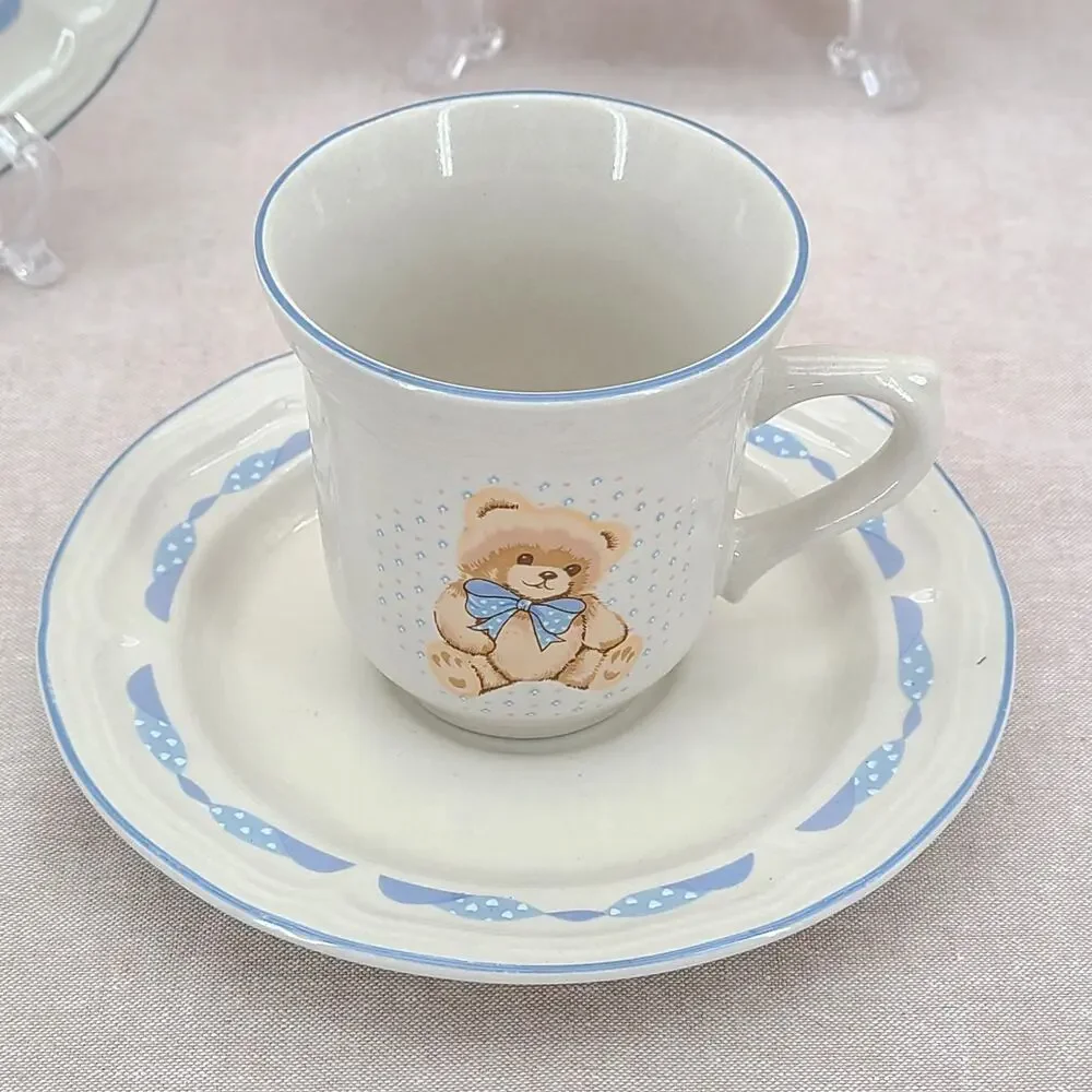 Tienshan Theodore Country Bear Stoneware Dinnerware Set – 5 piece Place Setting